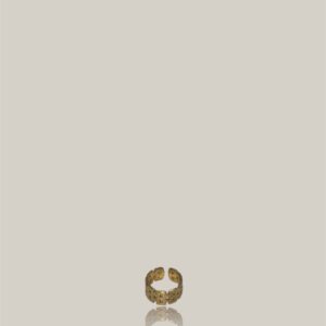 💍 Bague Dorée Martelée – Modèle Sable d’Or