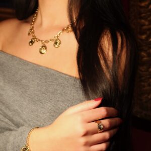 Collier Médailles Lion — Acier inoxydable doré