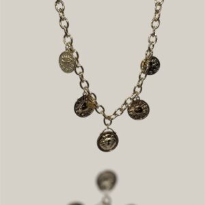 Collier Médailles Lion — Acier inoxydable doré