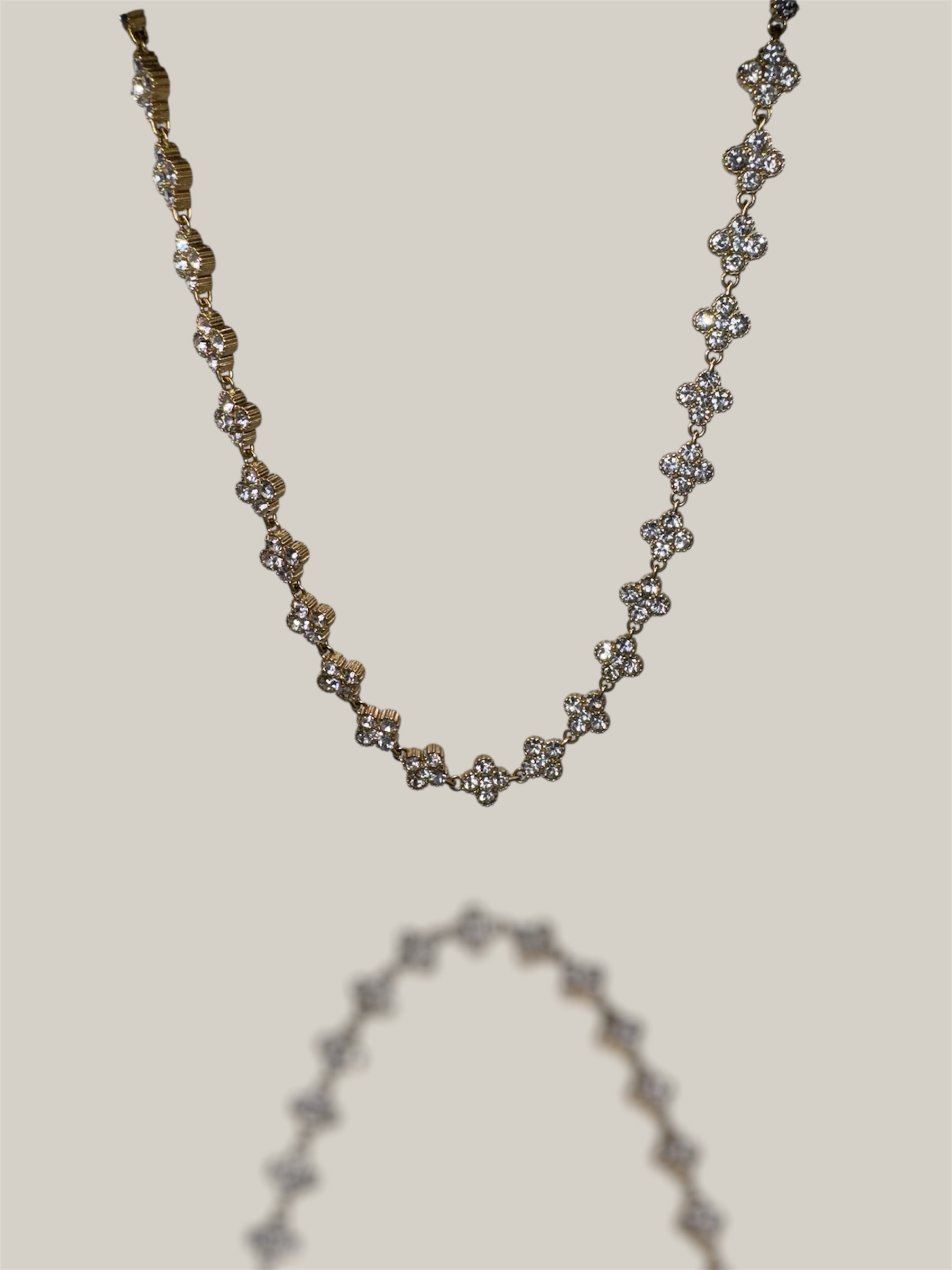 Collier fleurs scintillantes 🌸