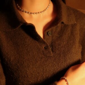 Bracelet “Maya” Doré — Le Tennis Lumineux